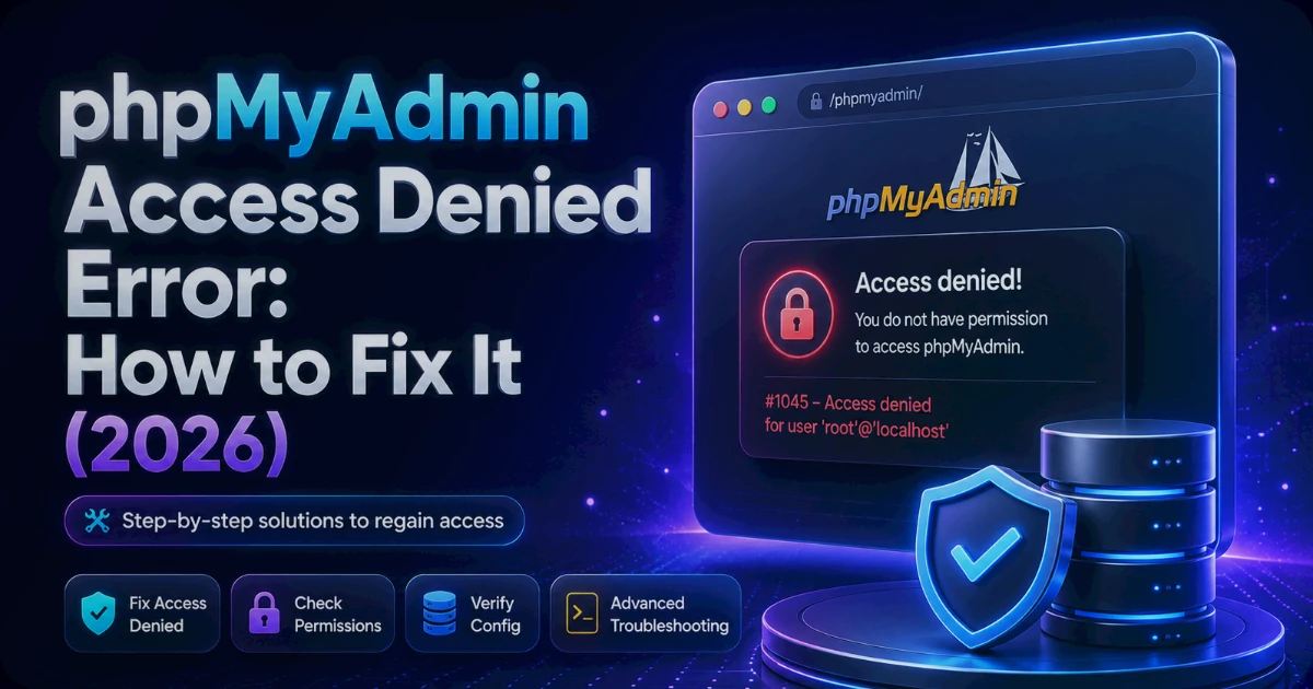 phpMyAdmin Access Denied Error: How to Fix It (2026)