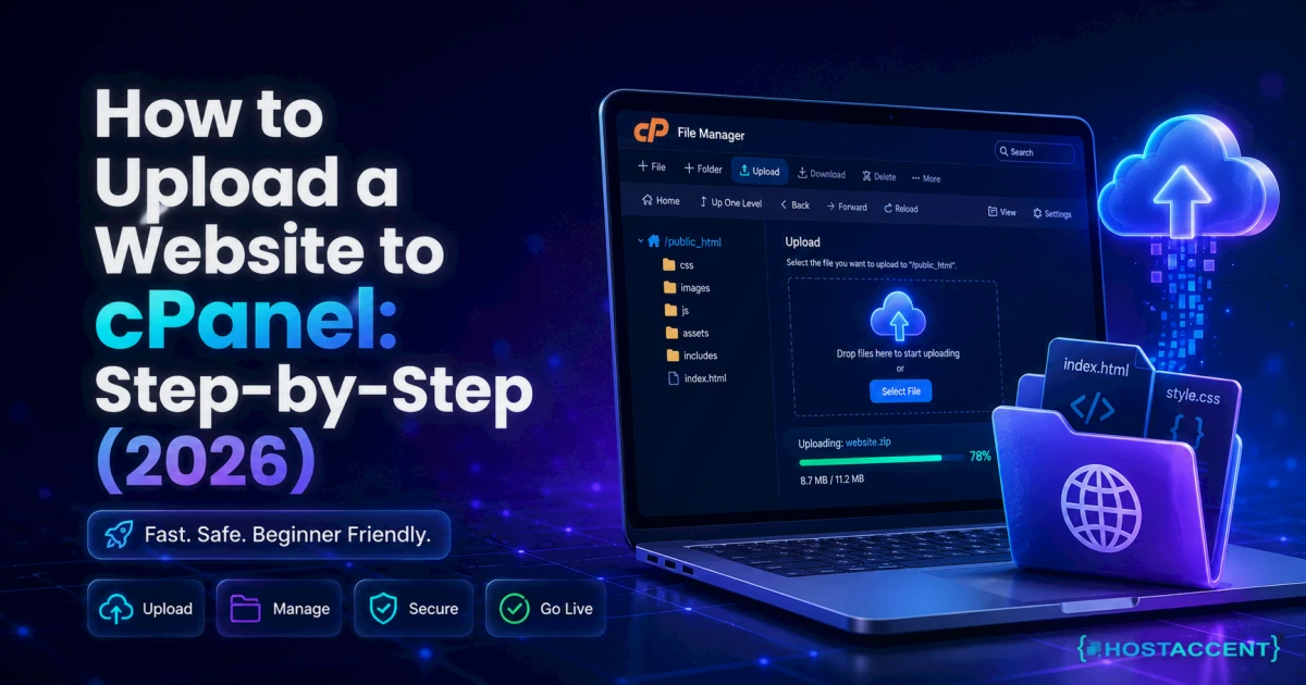 How to Upload a Website to cPanel: Step-by-Step (2026)